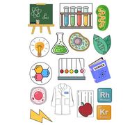 Edible A4 sheet science theme Cake toppers set Cake decorations NOT-PRECUT Biology physics chemistry scientist