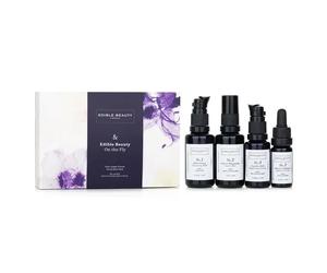Edible Beauty On The Fly Travel Mini Kit Cleansing Milk 15ml+ Toner Mist 30ml+ Ageless Serum 10ml+ Hydrating Lotion 15ml