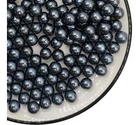 Edible Black Pearl Sugar Sprinkles 4.23 oz, 10mm Candy Pearls Ideal for Baking,Cake and Cupcake Toppers,Cookie Decoration,Ice Cream Topping,Wedding Shower Valentines Halloween Christmas