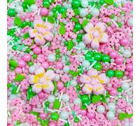 Edible Cake Decoration Sugar Pink Flowers 100g Cake Paper Cupcake Bread Donuts Biscuits Decoration Sugar Halloween Christmas Valentine's Day Party Cake Topper