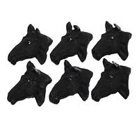 Edible Cake Decorations 6 Horses Heads (Black)