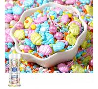 Edible Cake Decorations Sweets-120g/130g Colored Candy-Pearls, Stars, Sprinkles, Halloween Eyeballs & Candy Sticks for Baking Cupcake Toppers (Mixed Cake Variety Pack 120g)