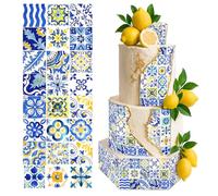 Edible Cake Wrap Mediterranean Tile Cupcake Topper Border Decoration 1 Random Strip