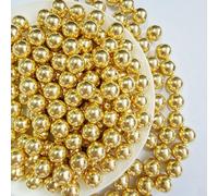 Edible Candy 10mm Gold Pearl 120G Cake Decoration Cake Topper Valentine's Day birthday Halloween Thanksgiving Christmas Party Cake Paper Cupcake Dessert Ice Cream Decoration Sprinkle