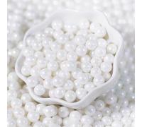 Edible Candy 7mm White Pearl 110G Cake Decoration Cake Topper Valentine's Day birthday Halloween Thanksgiving Christmas Party Cake Paper Cupcake Dessert Ice Cream Decoration Sprinkle