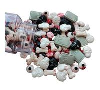 Edible Candy Cake Decoration 100G Tombstone Skeleton Dog Bone Eyeball Decoration Candy Valentine's Day Birthday Halloween Thanksgiving Christmas party Cake Cpcake Cookies for Dessert Sprinkles