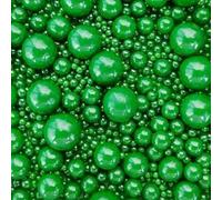 Edible Candy Cake Decoration Christmas Green Pearl 120G Valentine's Day Birthday Halloween Thanksgiving Christmas party Team Dinner Cake Cupcake Cookies for Dessert Sprinkles