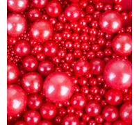 Edible Candy Cake Decoration Red Pearl 120G Valentine's Day Birthday Halloween Thanksgiving Christmas party Team Dinner Cake Cupcake Cookies for Dessert Sprinkles