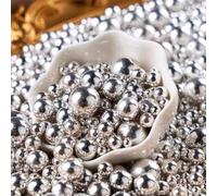 Edible Candy Cake Decoration Silver Pearl 120G Valentine's Day Birthday Halloween Thanksgiving Christmas party Team Dinner Cake Cupcake Cookies for Dessert Sprinkles