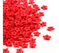 Edible Christmas Red Star Sprinkles, Red Confetti Sugar Star Sprinkles for Cake Decorating, Cake Decorations, Cupcake Cookies Topper,Birthday Party Supplies
