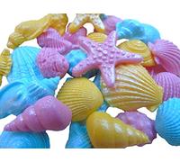 Edible Coloured Seashells Cupcake Toppers Cake Decorations (Coloured Mix)