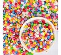 Edible Confetti Sprinkles,Colorful Round Cake Decoration for Desserts,130g/4.58oz Rainbow Circular Candy,Pastel Sprinkles for Cake Baking,Perfect For Birthday Party,Festival Baking Supplies