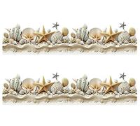 Edible Decor Sheet Seashell Sand Beach Themed Cake Border Ribbon - Perfect for Larger cakes - Easy to Use