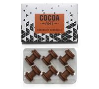 Edible Dumbbell Shaped Chocolate - 60g | 6 Unique Dumbbells Carved Milk Chocolates | Weights for Gym Workout | Unusual, Funny Valentines Present for Boyfriend, Girlfriend & Husband