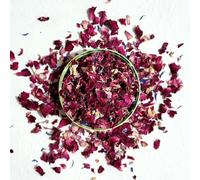 Edible 'Enchanted Forest' Natural Dried Flower Petal Mix - 25g - Pink, Red and Burgundy Rose with Blue Cornflower - Certified Food Grade (184)
