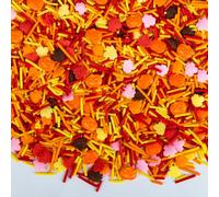 Edible Fall Sprinkles Mix 130g,Maple Leaf Pumpkin Sugar Toppings,Food Grade Decoration for Thanksgiving,Halloween,Autumn Harvest,Birthday,Cakes Cupcakes Cookies