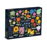 Galison Puzzle – Edible Flowers – 1000-Piece – White