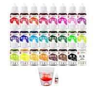 Edible Food Coloring - 10ml 25 Vibrant Liquid Pigments, Tasteless Dye for Baking Cakes, Cream, Icing, Fondant | Perfect Pastries Candy Cookie Dough Drinks Decoration, Baking, Desserts, Crafts, Soap