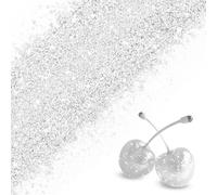 Edible Glitter - 100% Edible Glitter for Drinks, Cake Decorations, Chocolates, Muffins, Cocktail, Candy, Cream, etc (White)
