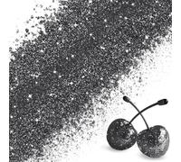 Edible Glitter - 100% Edible Glitter for Drinks, Cake Decorations, Chocolates, Muffins, Cocktail, Candy, Cream, etc (Black)