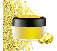 Edible Glitter - 10g Edible Luster Dust Metallic Food Grade Coloring Glitter for Drinks, Cake Decorating, Baking - Edible Dust Powder Shimmer Dusting Powder for Icing, Wine, Gumpaste, Candy (Yellow)