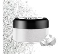 Edible Glitter - 10g Edible Luster Dust Metallic Food Grade Coloring Glitter for Drinks, Cake Decorating, Baking - Edible Dust Powder Shimmer Dusting Powder for Icing, Wine, Gumpaste, Candy (White)