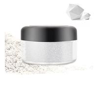 Edible Glitter - 10g Luster Dust Edible Food Grade Colouring Glitter for Cake Decorating, Baking, Drinks - Shimmer Dust Powder, Metallic Dusting Powder for Icing, Wine, Fondant, Candy, Cookie (White)