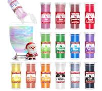 Edible Glitter - 15 Colour Food Colouring Powder Set with Rainbow Shimmer, 3g Edible Glitter for Cakes, Drinks & Desserts, Vegan Lustre Dust for Baking, Cocktails, Chocolate Decoration (45g Total)