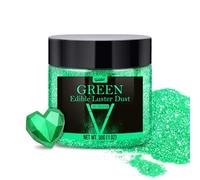 Edible Glitter - 30g / 1oz Luster Dust Edible Glimmer Powder for Sparkling Drinks, Foods, Wine, Cake - Food Grade Shimmer Dust Powder for Baking, Beverage, Cookies Decoration (Green)