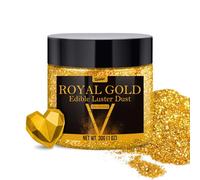 Edible Glitter - 30g / 1oz Luster Dust Edible Glimmer Powder for Sparkling Drinks, Foods, Wine, Cake - Food Grade Shimmer Dust Powder for Baking, Beverage, Cookies Decoration (Royal Gold)