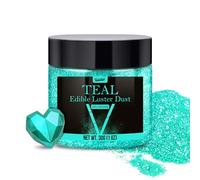Edible Glitter - 30g / 1oz Luster Dust Edible Glimmer Powder for Sparkling Drinks, Foods, Wine, Cake - Food Grade Shimmer Dust Powder for Baking, Beverage, Cookies Decoration (Teal)