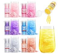 Edible Glitter - 7 Vivid Food Colouring Powder (3g Each), Non-Taste Altering Formula for Baking, Cocktails & Desserts, Food Grade Edible Lustre Dust with Barbie Pink Glitter, Silver, Gold...