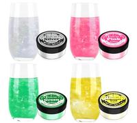 Edible Glitter - Fidton 4 Colour Iridescent Gold Lustre Dust Edible for Gold Cake Decorations, Edible Cake Decorations Pink Glitter for Buttercream, Silver Glitter for Cocktail and Strawberry - 5 g