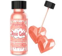 Edible Glitter Paint - 40g Liquid Food Colouring Edible Glitter for Cakes, Food Grade Liquid Luster Dust Metallic Paint for Cake Decorating, Baking, Macaron, Candy, Cookie-Rose Gold