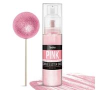 Edible Glitter Spray - 20g Luster Dust Edible Food Grade Glitter for Cake Decorating, Cocktails, Drinks - Shimmer Dust Powder Metallic Food Coloring Powder for Cookie, Candy, Icing (Pink)