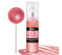 Edible Glitter Spray - 20g Luster Dust Edible Food Grade Glitter for Cake Decorating, Cocktails, Drinks - Shimmer Dust Powder Metallic Food Coloring Powder for Cookie, Candy, Icing (Peach)