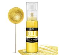 Edible Glitter Spray - 20g Luster Dust Edible Food Grade Glitter for Cake Decorating, Cocktails, Drinks - Shimmer Dust Powder Metallic Food Coloring Powder for Cookie, Candy, Icing (Gold)
