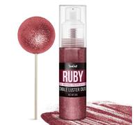 Edible Glitter Spray - 20g Luster Dust Edible Food Grade Glitter for Cake Decorating, Cocktails, Drinks - Shimmer Dust Powder Metallic Food Coloring Powder for Cookie, Candy, Icing (Ruby)