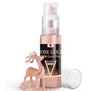 Edible Glitter Spray - 20g Luster Dust Edible Glimmer Powder for Sparkling Cocktails, Cake, Cupcakes, Wine, Beverage - Food Grade Shimmer Dust Powder for Baking, Drinks, Cookies Decoration (Rose Gold)