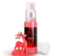 Edible Glitter Spray - 20g Luster Dust Edible Glimmer Powder for Sparkling Cocktails, Cake, Cupcakes, Wine, Beverage - Food Grade Shimmer Dust Powder for Baking, Drinks, Cookies Decoration (Red)