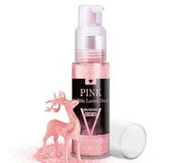 Edible Glitter Spray - 20g Luster Dust Edible Glimmer Powder for Sparkling Cocktails, Cake, Cupcakes, Wine, Beverage - Food Grade Shimmer Dust Powder for Baking, Drinks, Cookies Decoration (Pink)