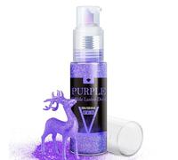 Edible Glitter Spray - 20g Luster Dust Edible Glimmer Powder for Sparkling Cocktails, Cake, Cupcakes, Wine, Beverage - Food Grade Shimmer Dust Powder for Baking, Drinks, Cookies Decoration (Purple)