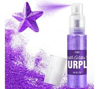 Edible Glitter Spray - 22g Edible Luster Dust Metallic Food Grade Glitter for Drinks, Cake Decorating, Baking - Edible Food Colouring Powder Shimmer Glitter for Cocktail, Icing, Candy (Purple)