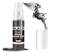 Edible Glitter Spray Black, 22g Food Grade Shimmer Dust Powder, Metallic Food Coloring Sparkling Dust Powder, Easter Luster Dust Edible Set for Cakes, Cookie, Drinks, Candy, Vegan & Gluten Free