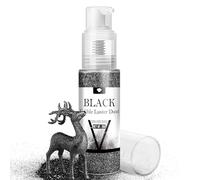 Edible Glitter Spray for Halloween - 20g Luster Dust Edible Glimmer Powder for Sparkling Cocktails, Cake, Cupcake, Beverage - Food Grade Shimmer Dust Powder for Baking, Drink, Candy Decoration (Black)