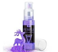 Edible Glitter Spray for Halloween - 20g Luster Dust Edible Glimmer Powder for Sparkling Cocktails, Cake, Cupcake, Beverage - Food Grade Shimmer Dust Powder for Baking, Drink, Candy Decoration(Purple)