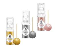 Edible Glitter Spray Gold Edible Glitter for Cakes 3 Colors Cake Glitter Edible Spray Glitter for Cocktails Drinks Chocolate Strawberry, 5g/Bottle