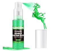Edible Glitter Spray Green, 22g Food Grade Shimmer Dust Powder, Metallic Food Coloring Sparkling Dust Powder, Easter Luster Dust Edible Set for Cakes, Cookie, Drinks, Candy, Vegan & Gluten Free