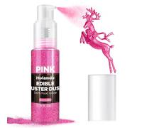 Edible Glitter Spray Pink, 22g Food Grade Shimmer Dust Powder, Metallic Food Coloring Sparkling Dust Powder, Easter Luster Dust Edible Set for Cakes, Cookie, Drinks, Candy, Vegan & Gluten Free