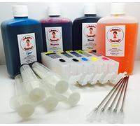 Edible ink kit Compatible With Canon Pixma Printers TS5050 MG5750 MG5751 MG5752 MG6850 Included Is 400ML Of Katies Edible Ink and auto reset cartridges and easy to follow full instructions